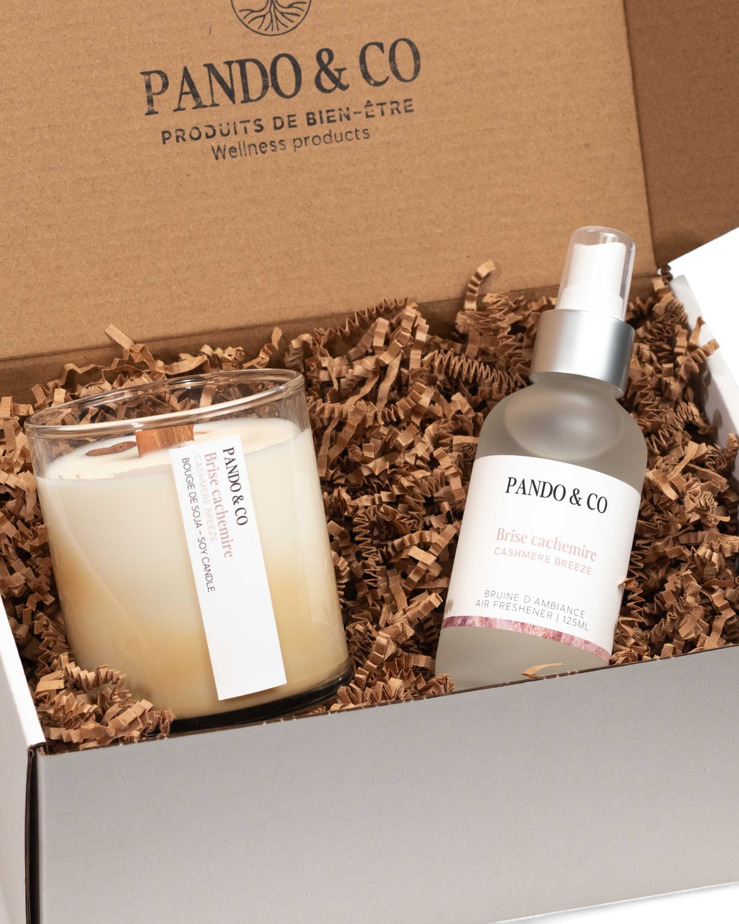 Duo bougie artiste et bruine - Brise cachemire | Pando & Co