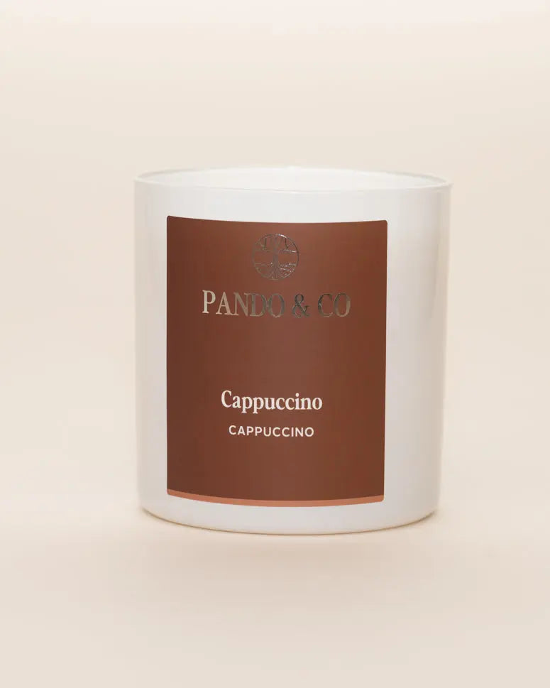 Bougie parfum café cappuccino avec 55 heures de combustion