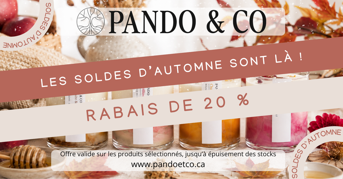 Feuilles d'automne Pando et co - bougies et soins parfumés faits main au Québec