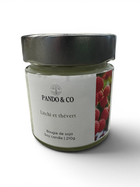 Bougie pot ergo -Litchi et thé vert