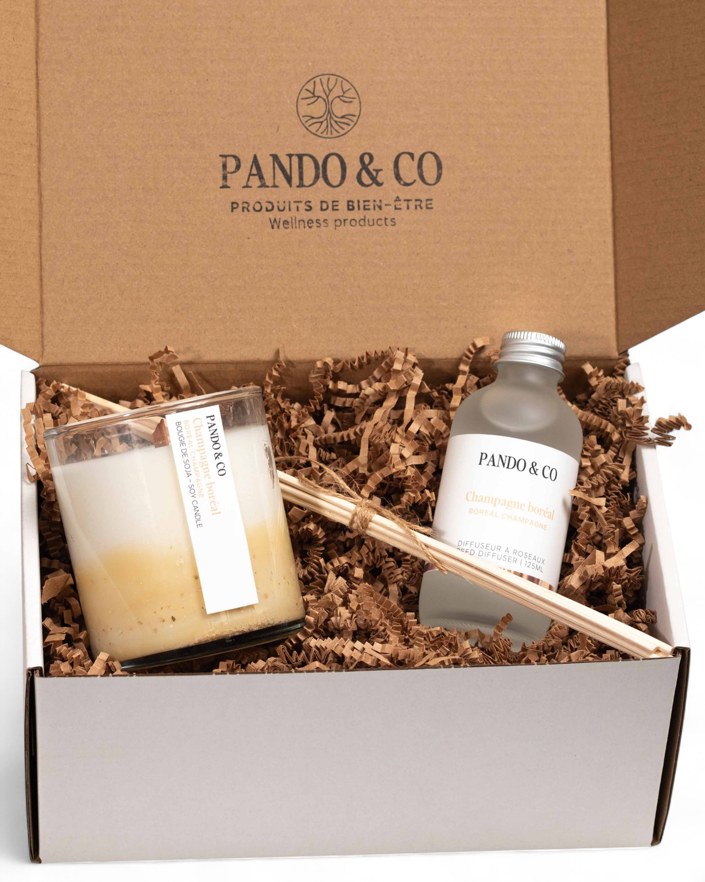 BOÎTE CADEAU - DUO CHAMPAGNE BORÉAL | PANDO & CO