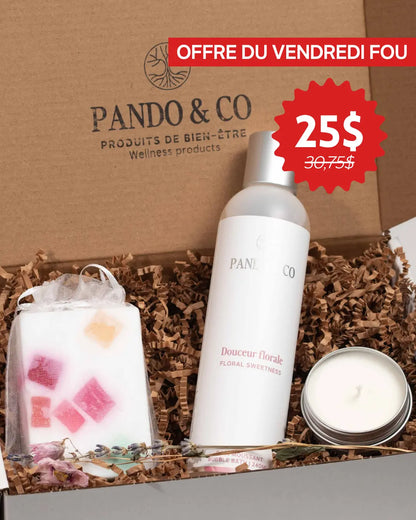 BOÏTE CADEAU - L'ENSEMBLE PARFAIT - DOUCEUR FLORALE | PANDO & CO